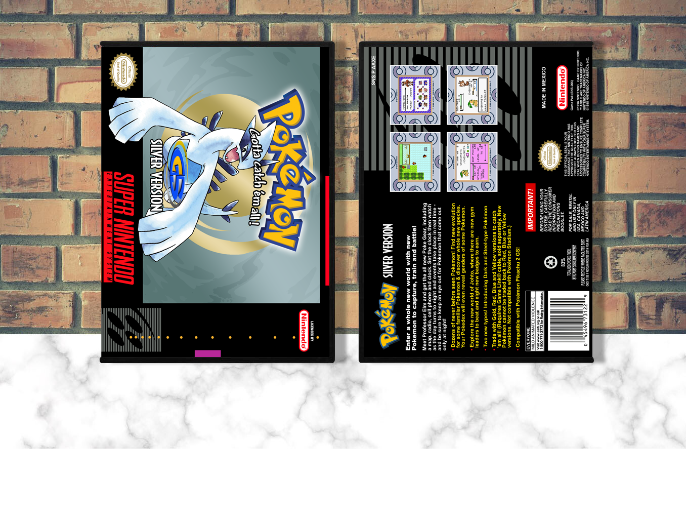 Pokemon Silver Version, Case Color: DARK GREY (OEM DS CASE COLOR)