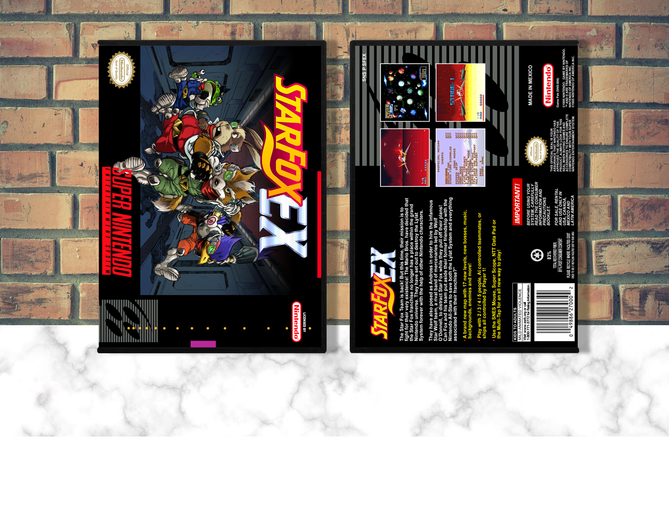 Star Fox EX, Case Color: DARK GREY (OEM DS CASE COLOR)