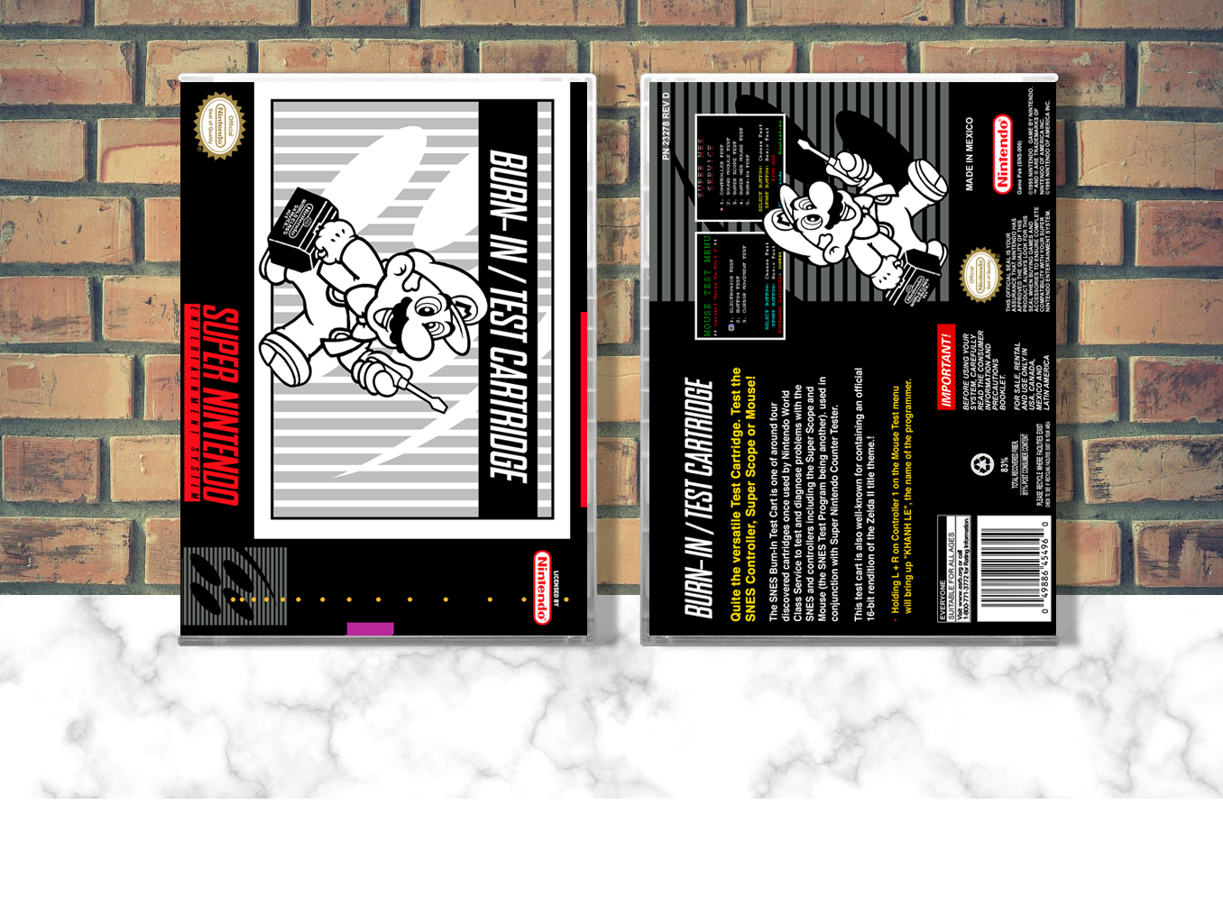 Burn-In Test Cartridge, Case Color: CLEAR (Transparent)