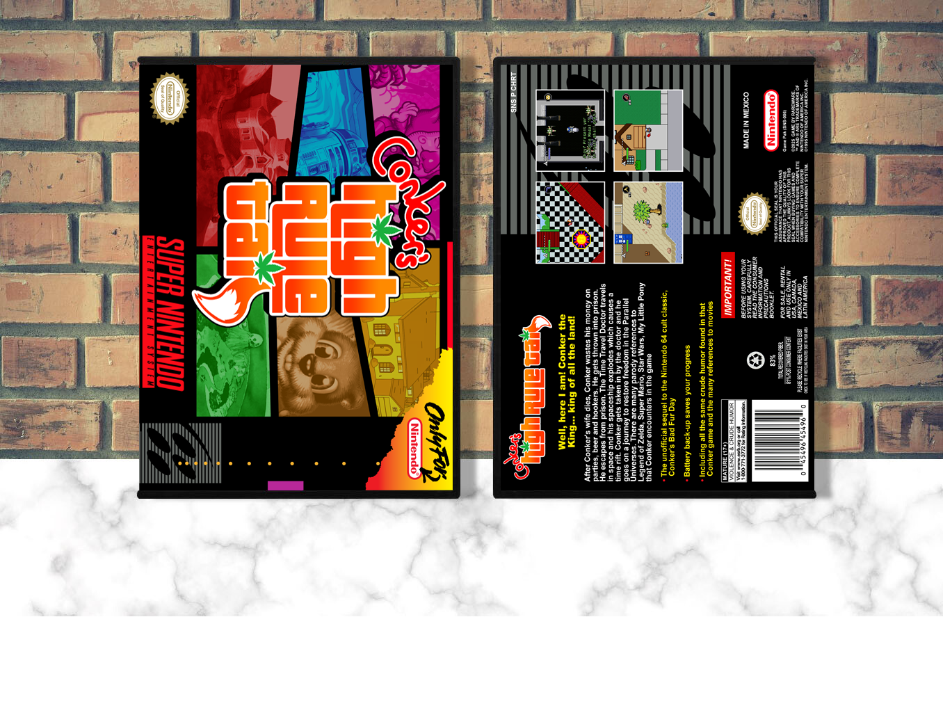 Conker's High Rule Tail, Case Color: DARK GREY (OEM DS CASE COLOR)