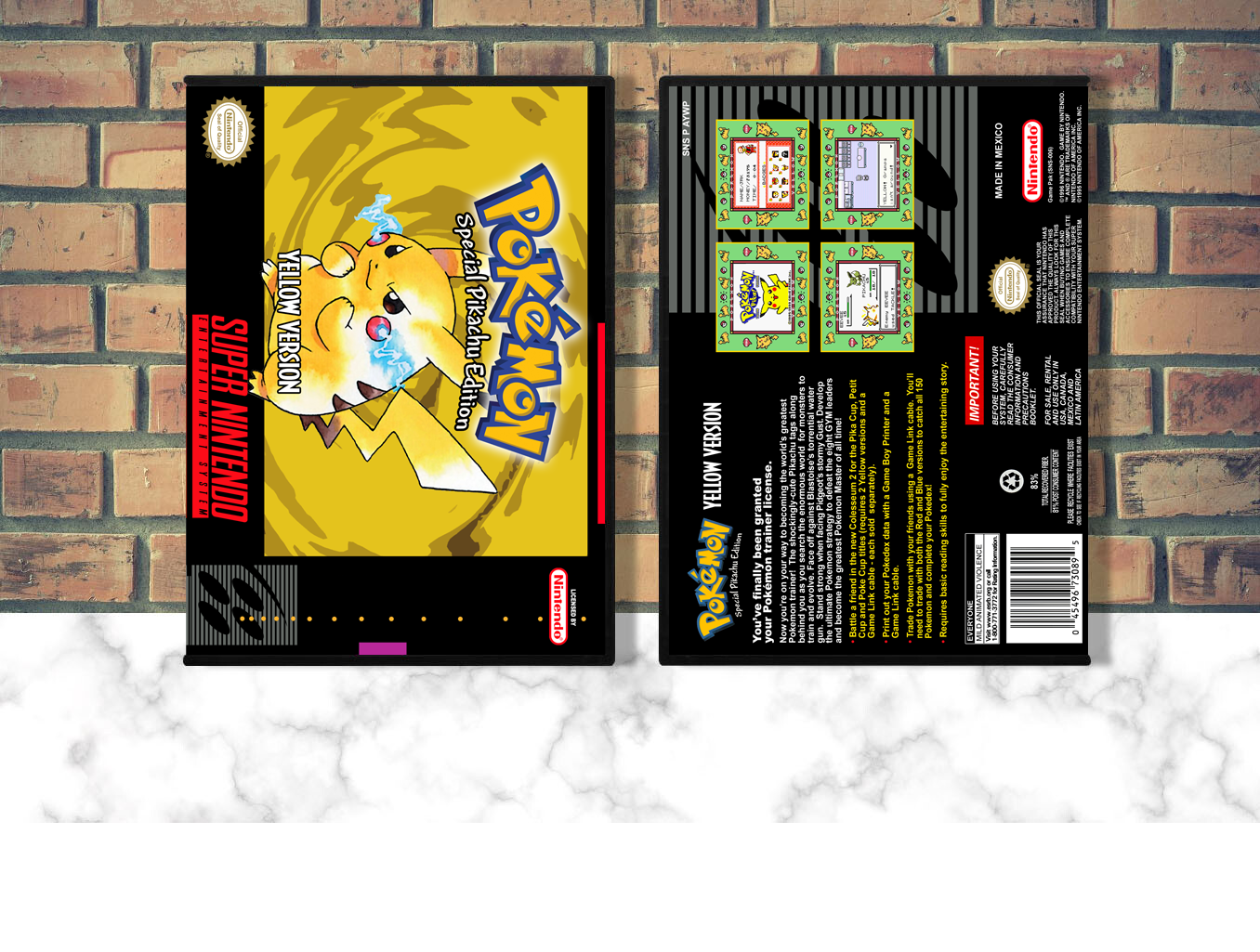 Pokemon Yellow Version, Case Color: DARK GREY (OEM DS CASE COLOR)