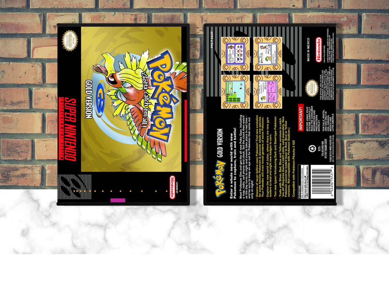 Pokemon Gold Version, Case Color: DARK GREY (OEM DS CASE COLOR)