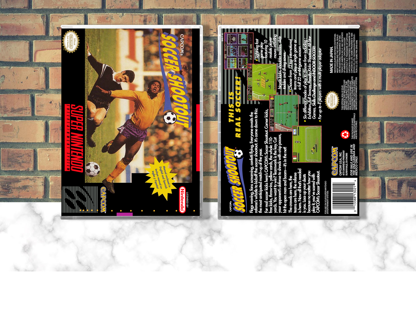 Capcom&#39;s Soccer Shootout, Case Color: CLEAR (Transparent)