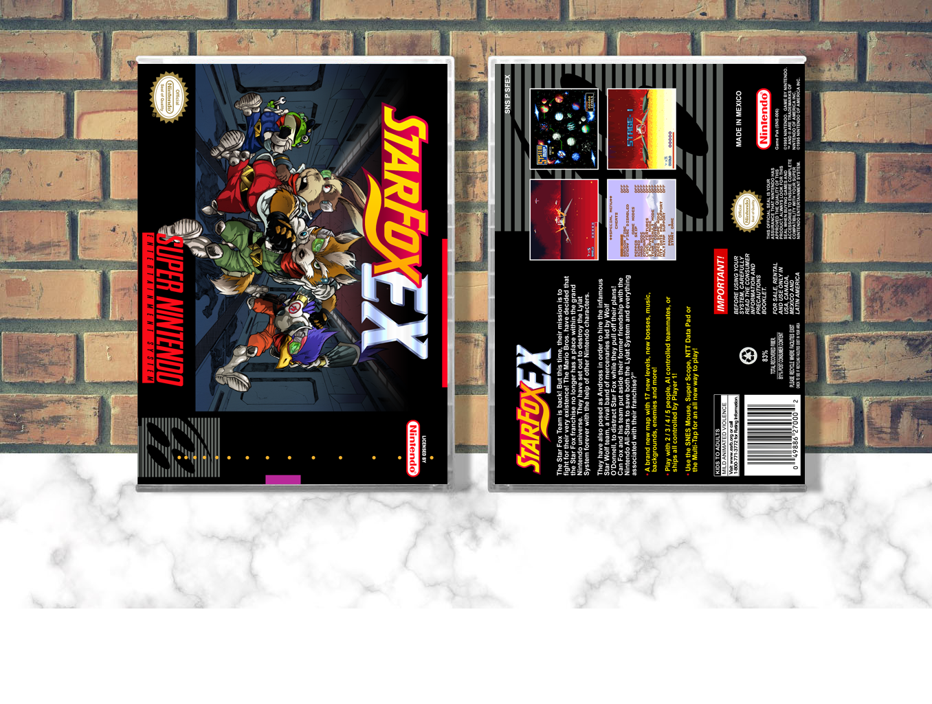 Star Fox EX, Case Color: CLEAR (Transparent)