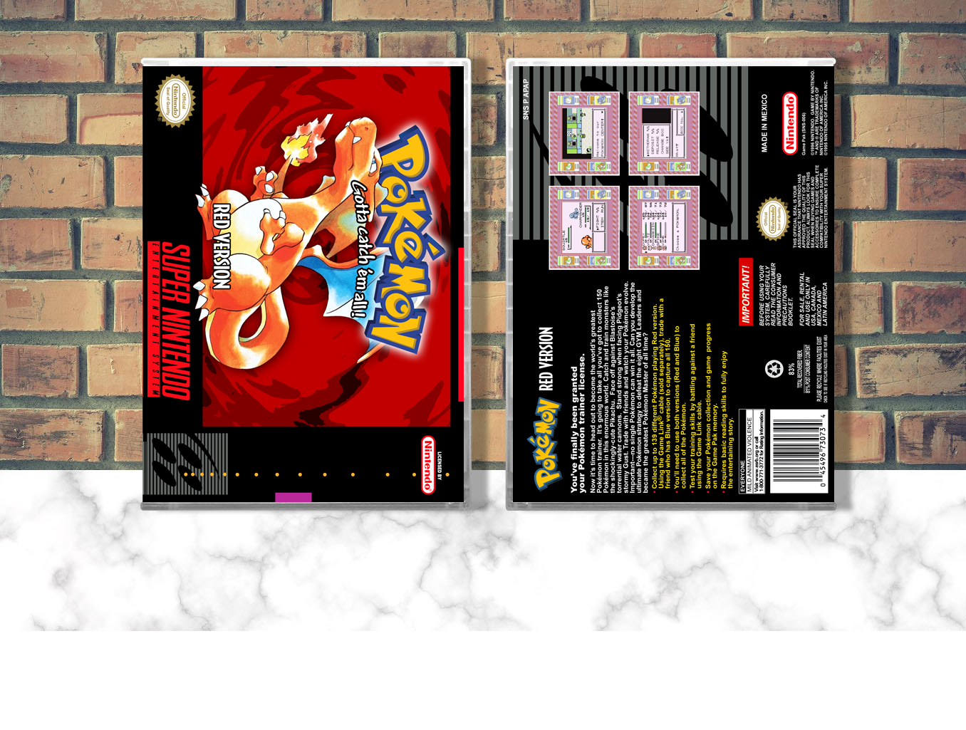 Pokemon Red Version, Case Color: CLEAR (Transparent)