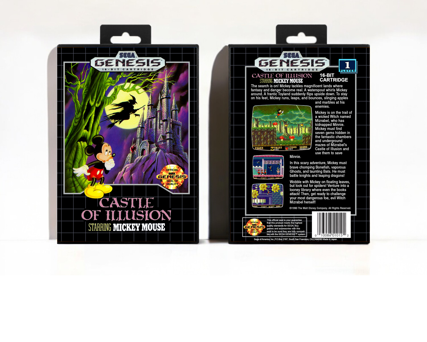 Castle of Illusion Starring Mickey Mouse (FULL COLOR), Case Color: Black