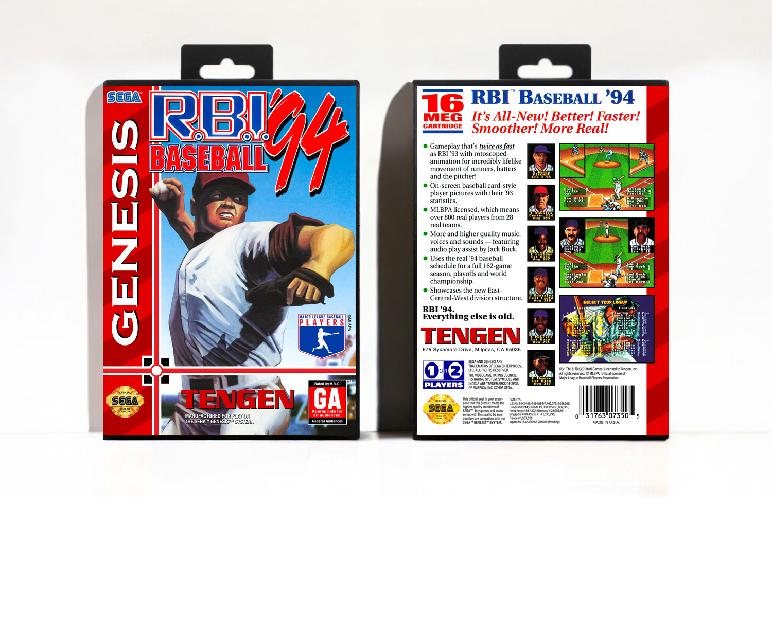 R.B.I. Baseball '94, Case Color: Black