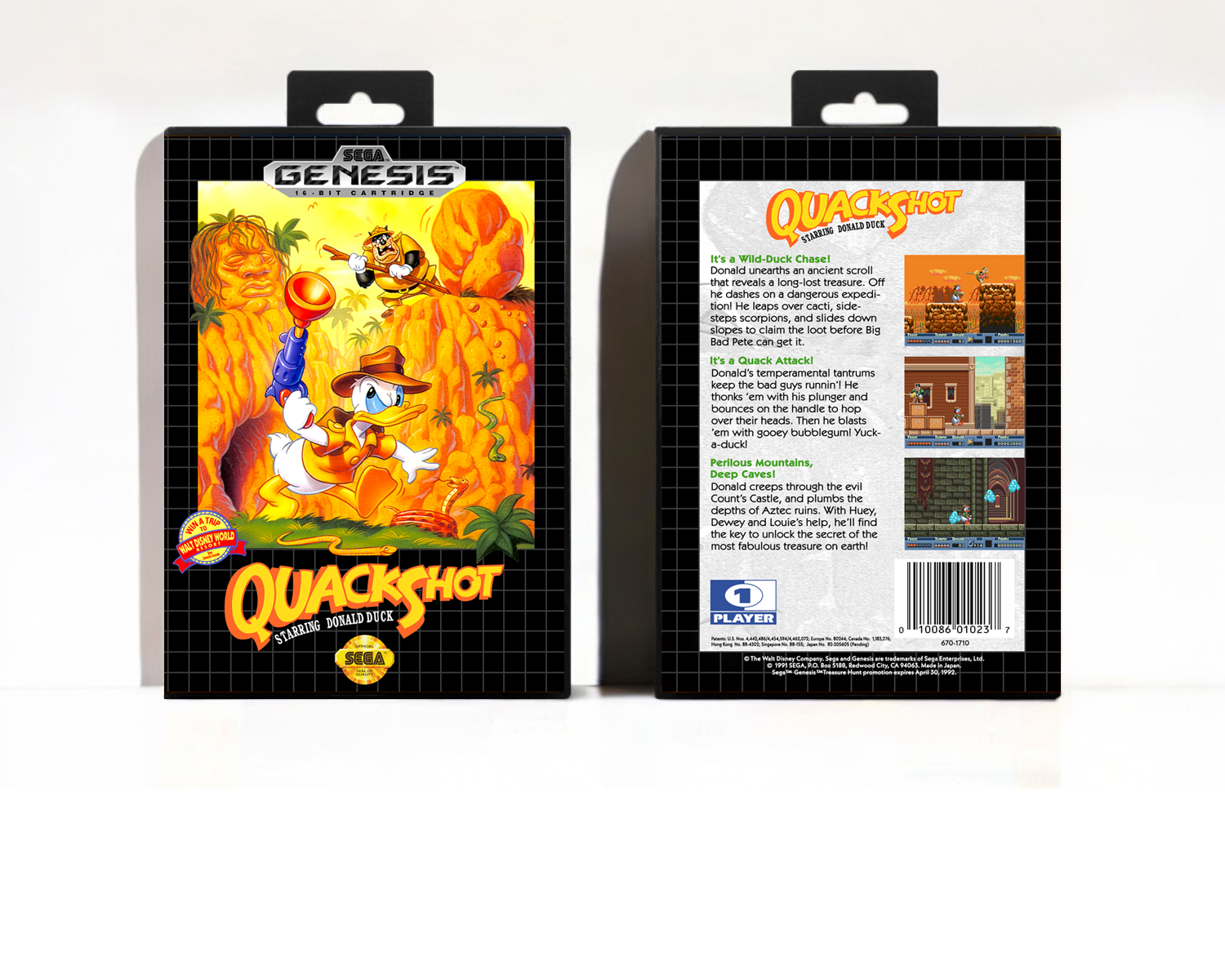 Quackshot starring Donald Duck (FULL COLOR), Case Color: Black