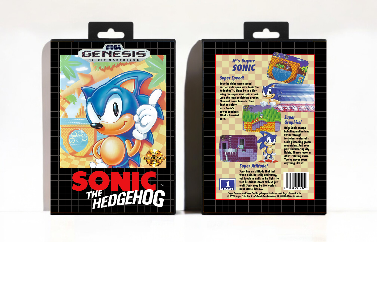 Sonic the Hedgehog (FULL COLOR), Case Color: Black