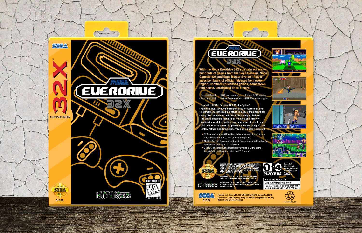 Everdrive 32X, Case Color: Yellow