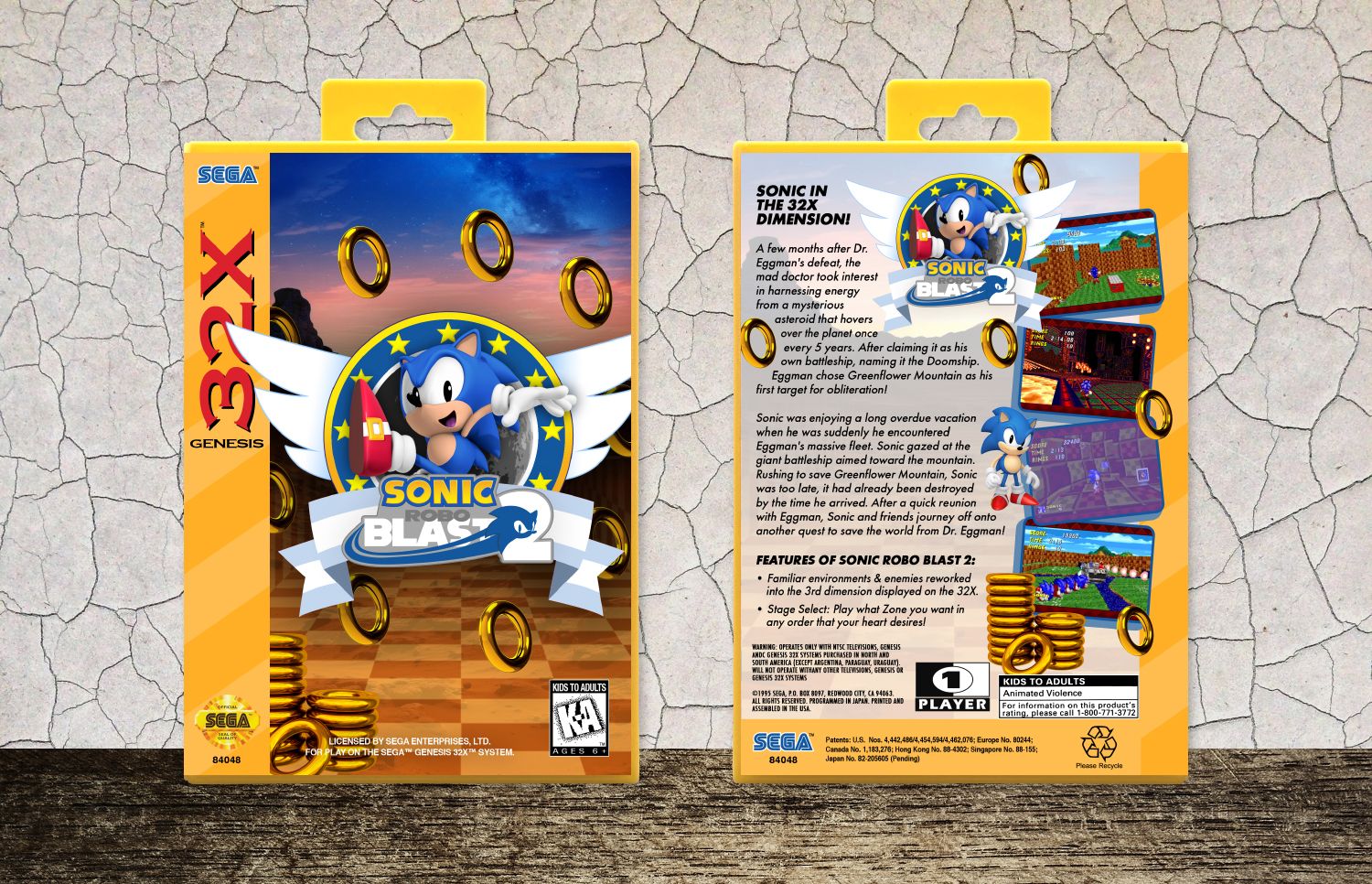 Sonic Robo Blast 2, Case Color: Yellow