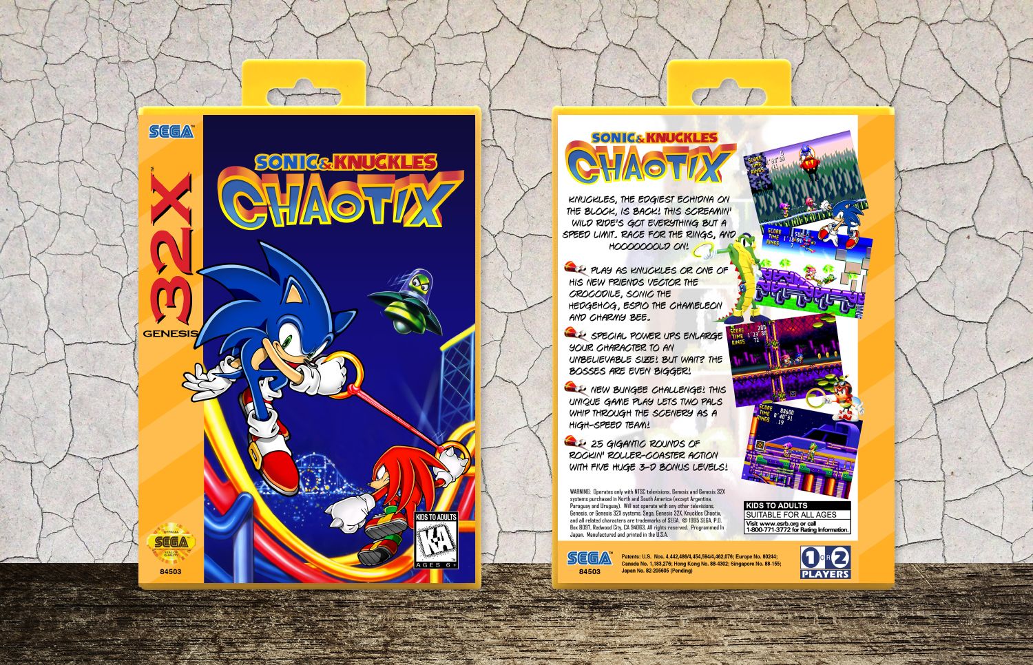 Sonic and Knuckles Chaotix, Case Color: Yellow