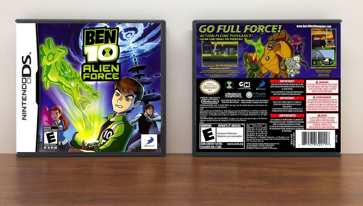 Ben 10: Alien Force, Case Color: DARK GREY (OEM DS CASE COLOR)