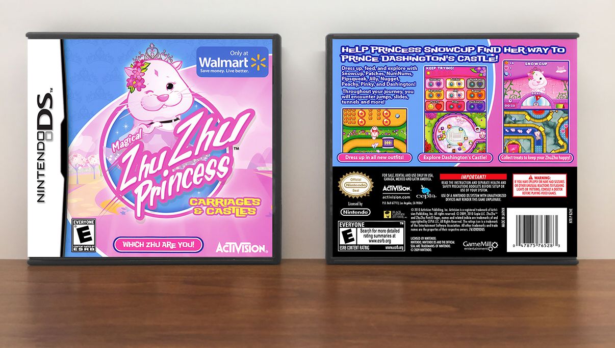 Magical Zhu Zhu Princess: Carriages &amp; Castles, Case Color: DARK GREY (OEM DS CASE COLOR)