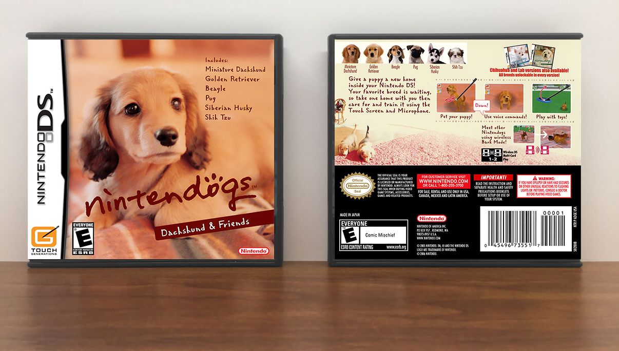 Nintendogs: Dachshund and Friends, Case Color: DARK GREY (OEM DS CASE COLOR)