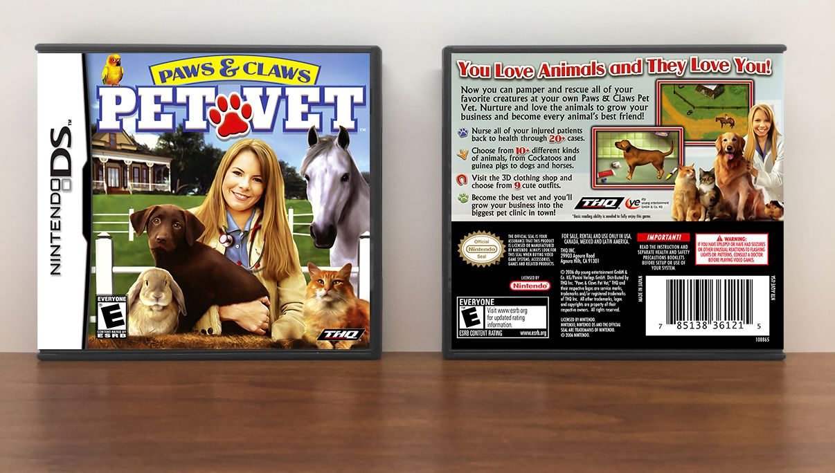 Paws and Claws Pet Vet, Case Color: DARK GREY (OEM DS CASE COLOR)