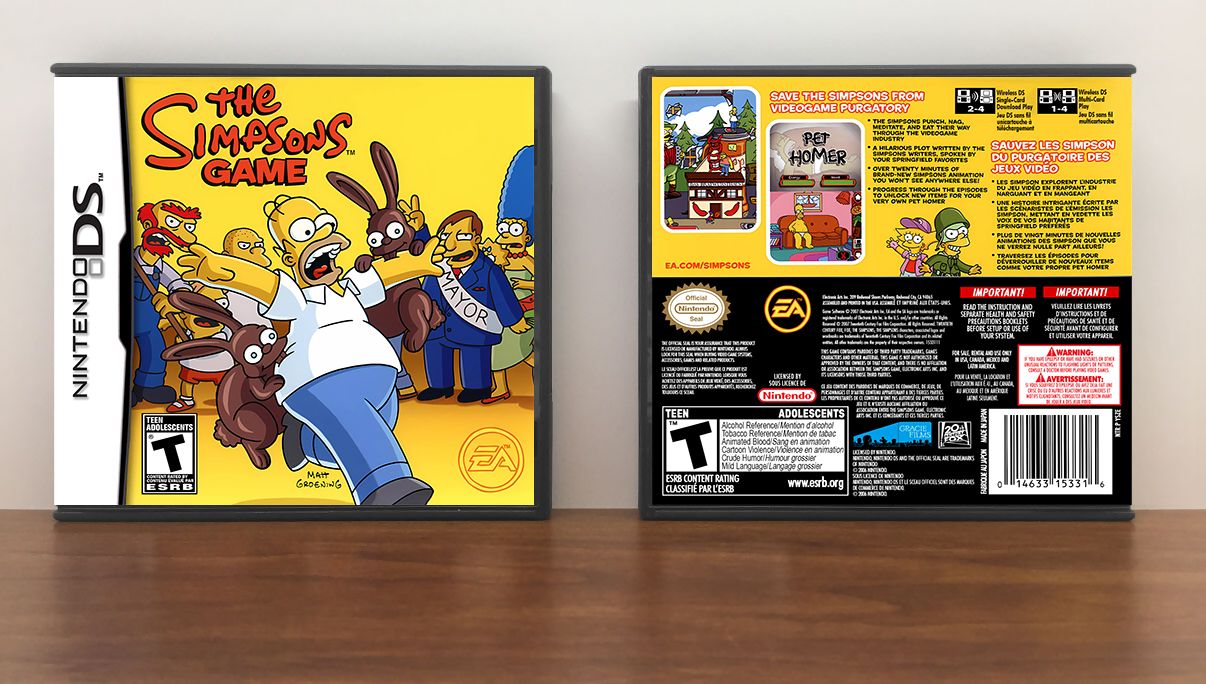 Simpsons Game, The, Case Color: DARK GREY (OEM DS CASE COLOR)