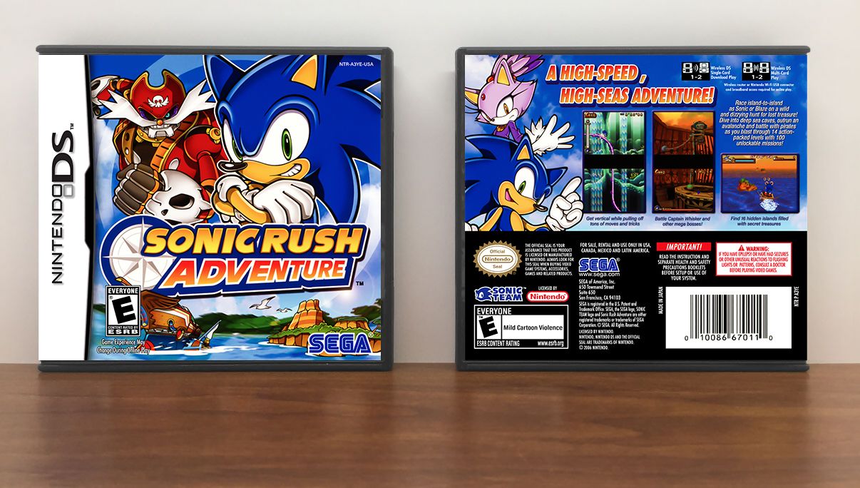 Sonic Rush Adventure, Case Color: DARK GREY (OEM DS CASE COLOR)