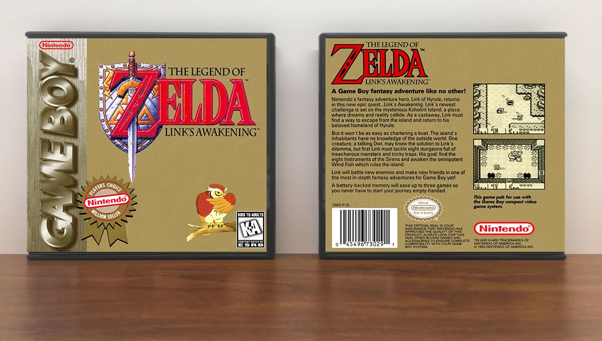 Legend of Zelda: Link&#39;s Awakening, The (PC), Case Color: DARK GREY (OEM DS CASE COLOR), Artwork Spine Color: (PC) Chrome