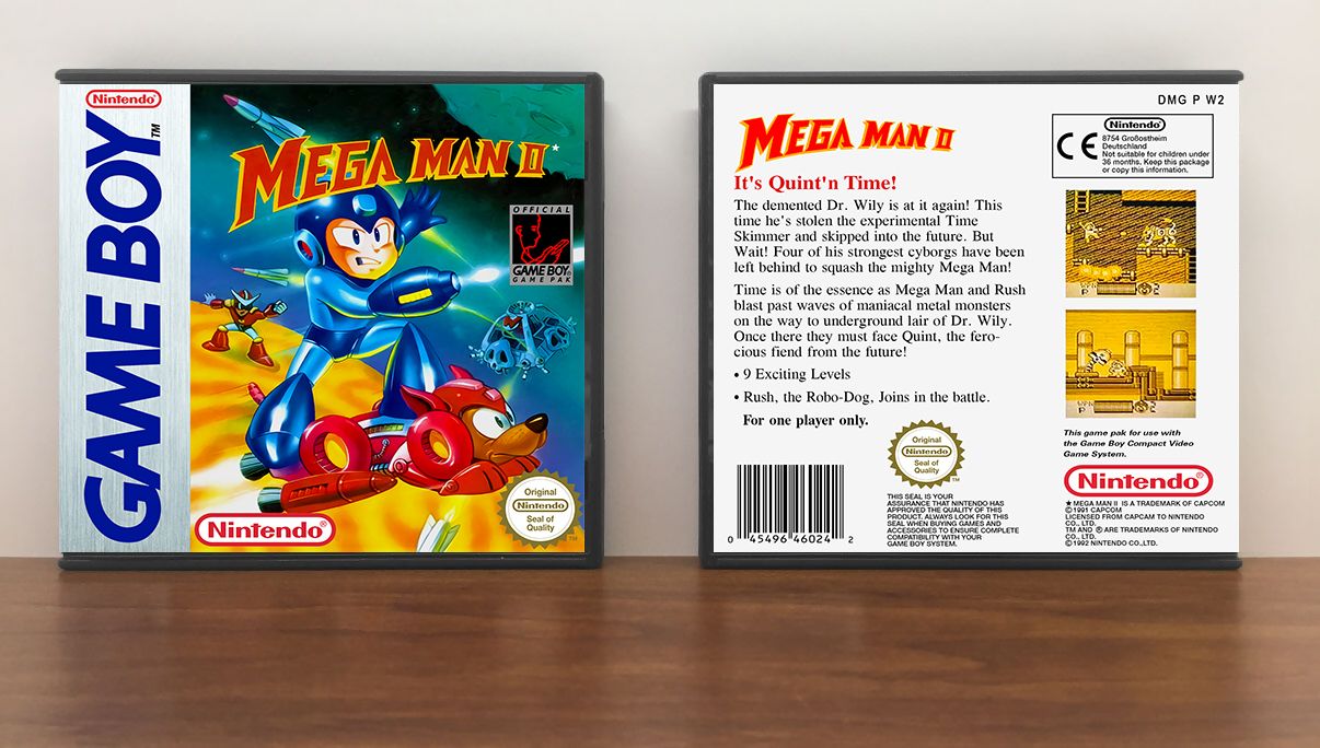 Mega Man II (PAL), Artwork Spine Color: Chrome