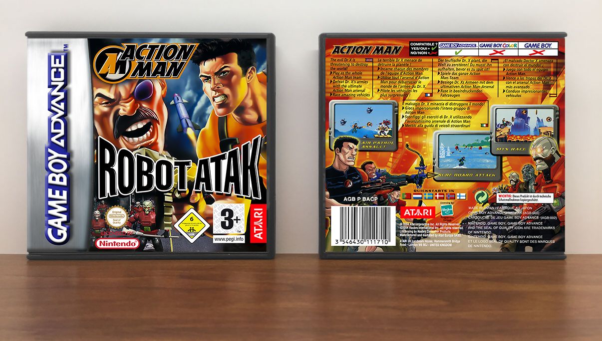 Action Man: Robot Atak (PAL), Artwork Spine Color: Chrome