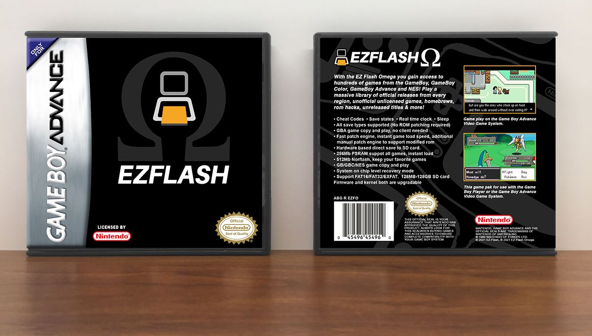 EZ Flash Omega, Case Color: DARK GREY (OEM DS CASE COLOR), Artwork Spine Color: Chrome