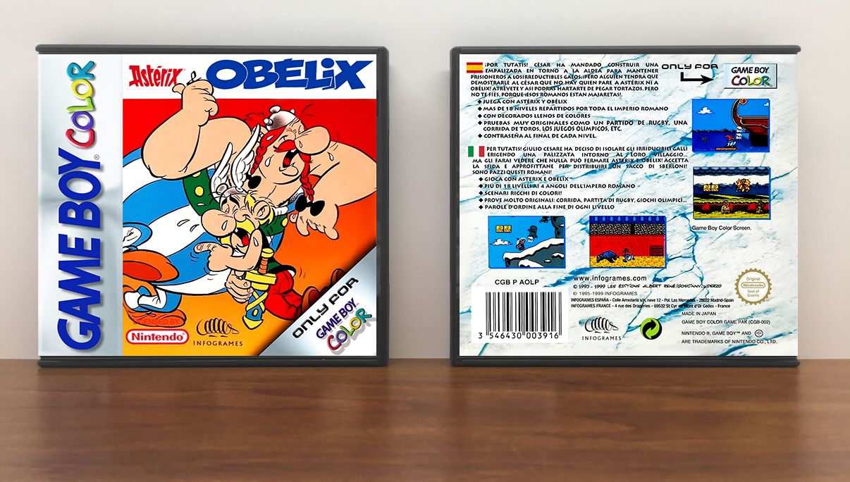 Asterix &amp; Obelix (PAL), Artwork Spine Color: Chrome