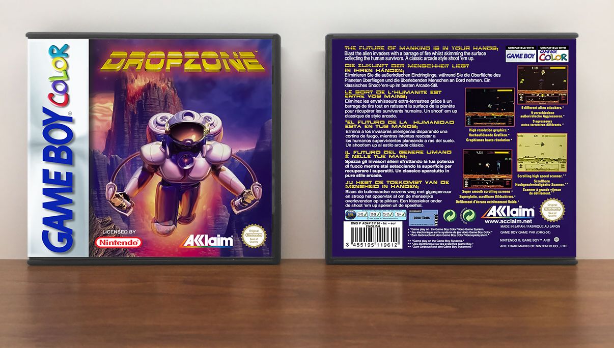 Dropzone (PAL), Artwork Spine Color: Chrome