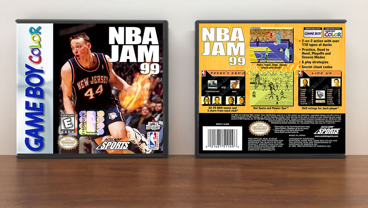 NBA Jam &#39;99, Artwork Spine Color: Chrome