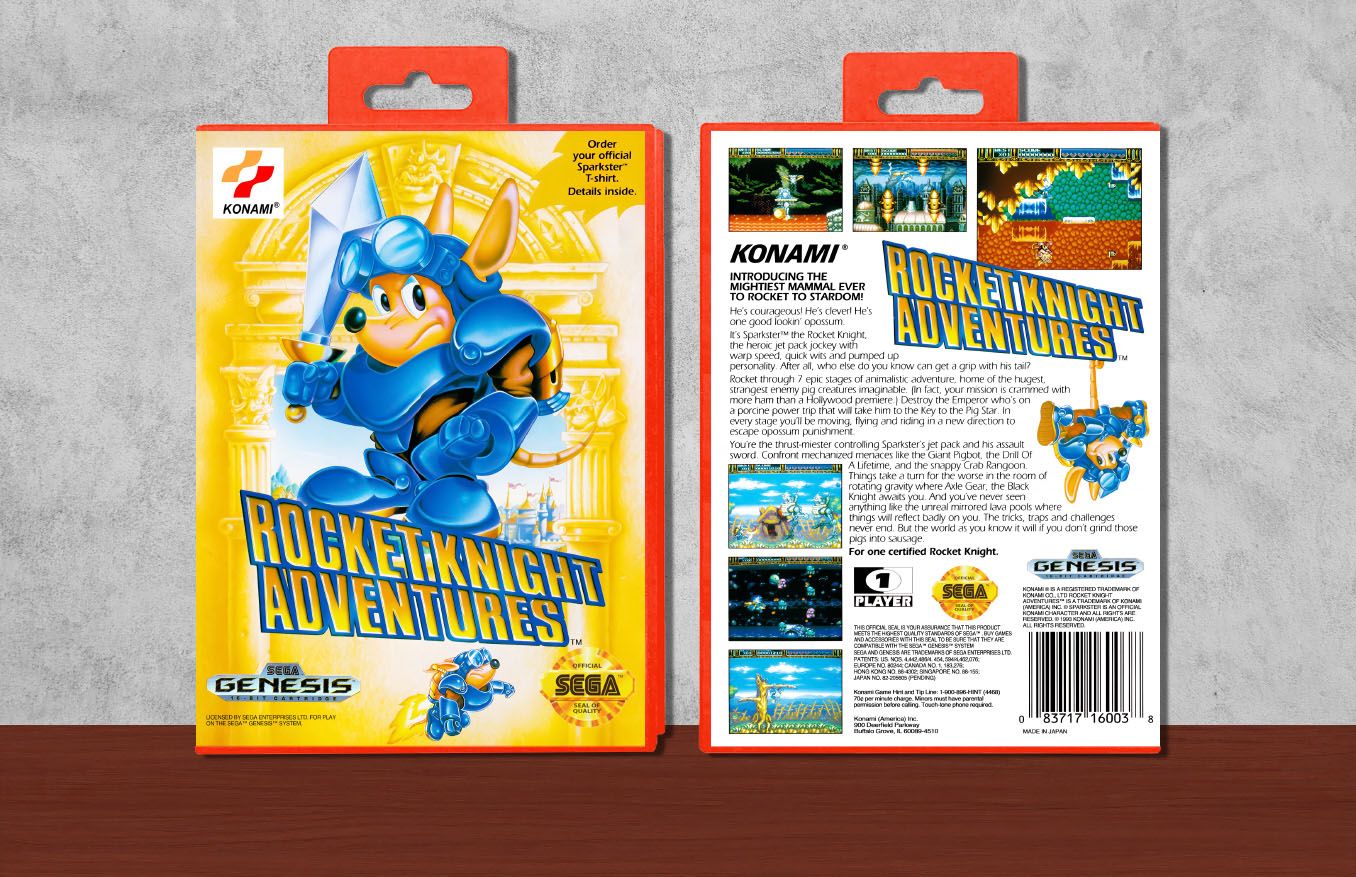 Rocket Knight Adventures (FULL COLOR), Case Color: Red