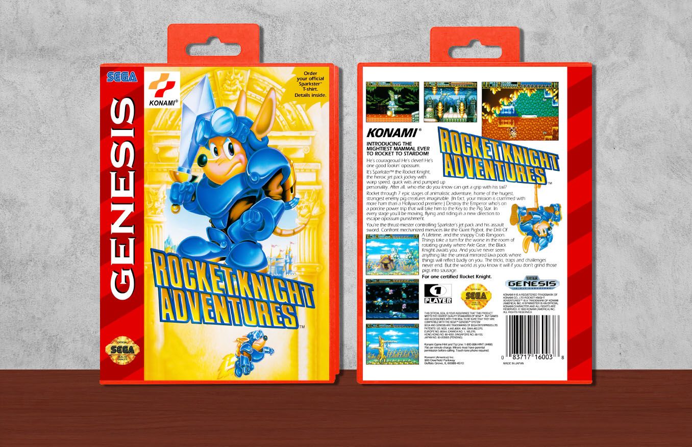 Rocket Knight Adventures, Case Color: Red