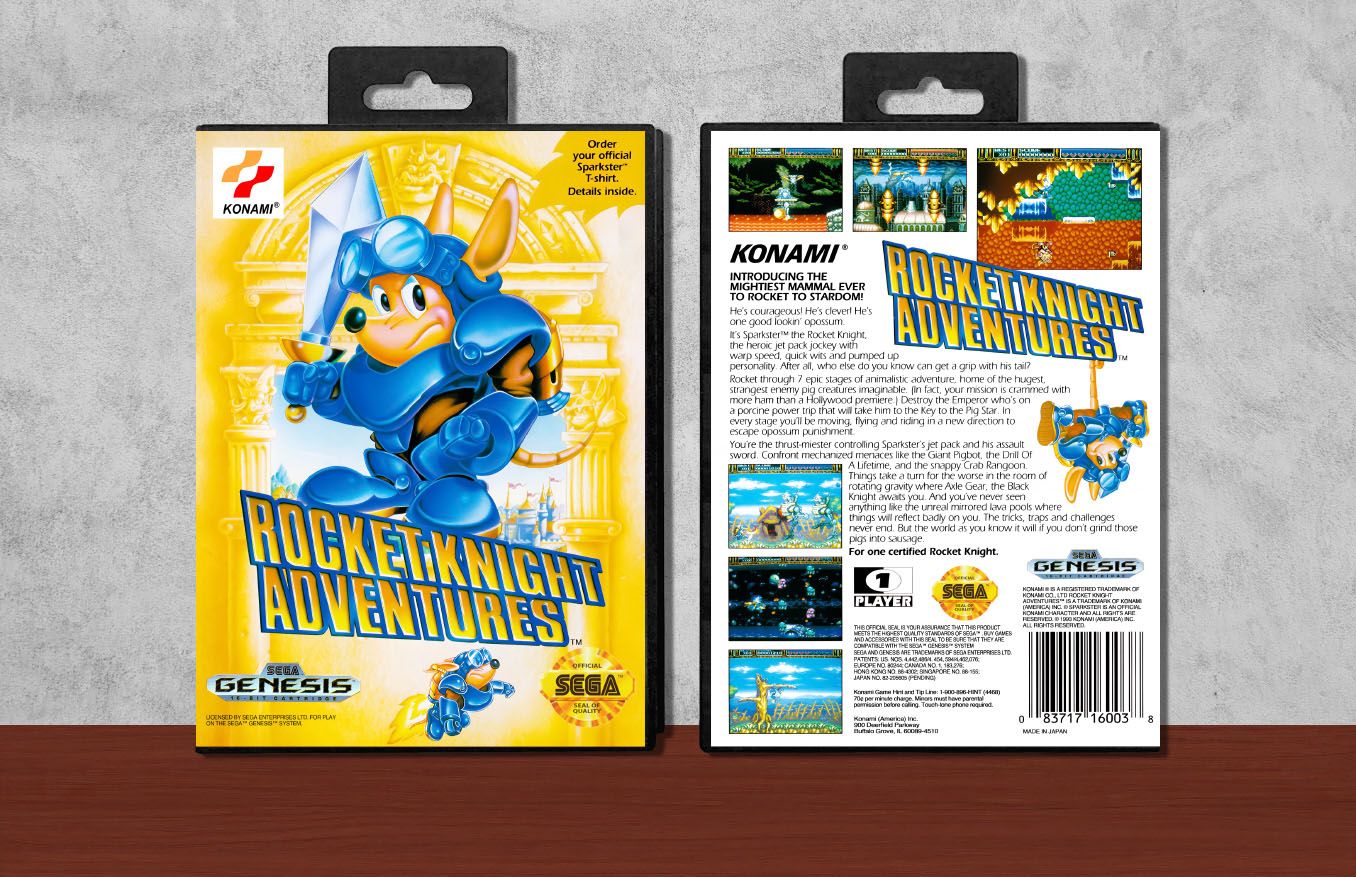 Rocket Knight Adventures (FULL COLOR), Case Color: Black