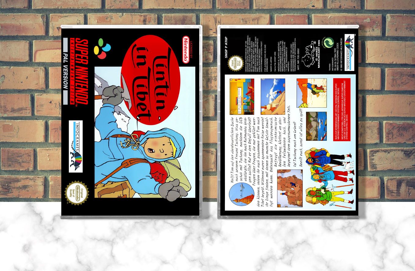 Tintin in Tibet (PAL), Case Color: CLEAR (Transparent)