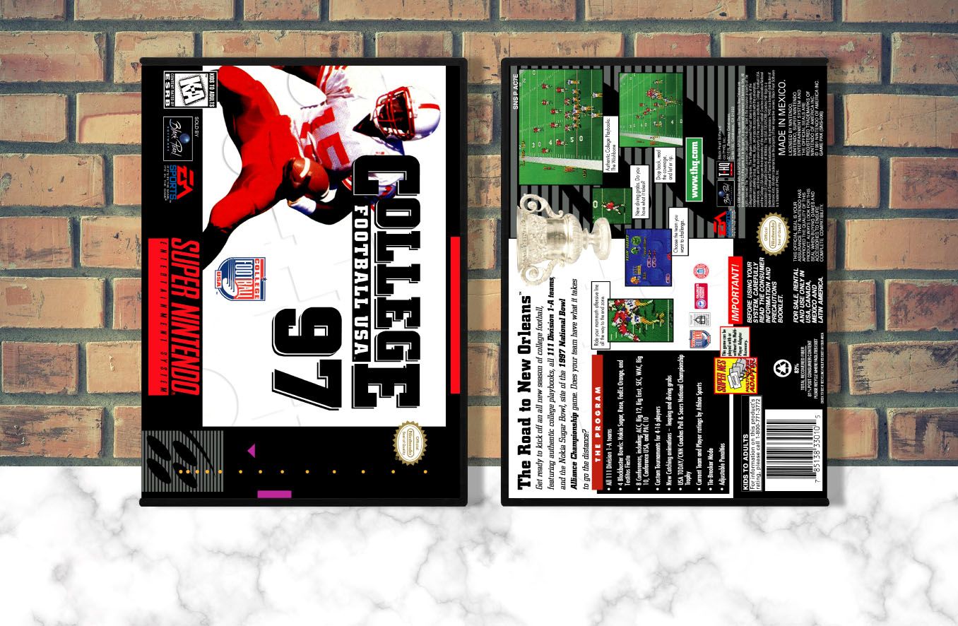 College Football USA '97 The Road to New Orleans, Case Color: DARK GREY (OEM DS CASE COLOR)