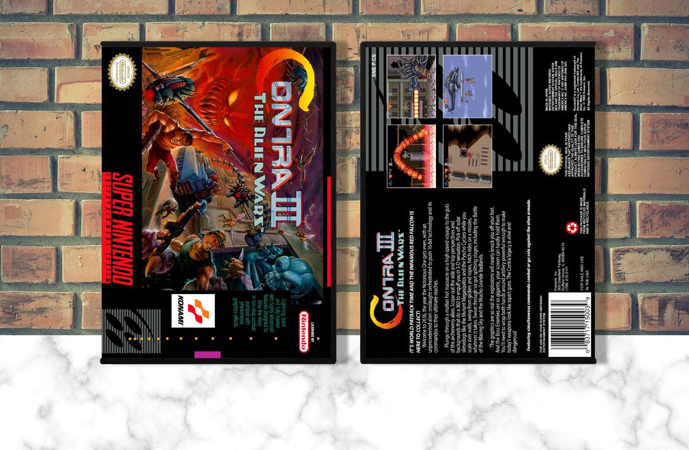 Contra III: The Alien Wars, Case Color: DARK GREY (OEM DS CASE COLOR)