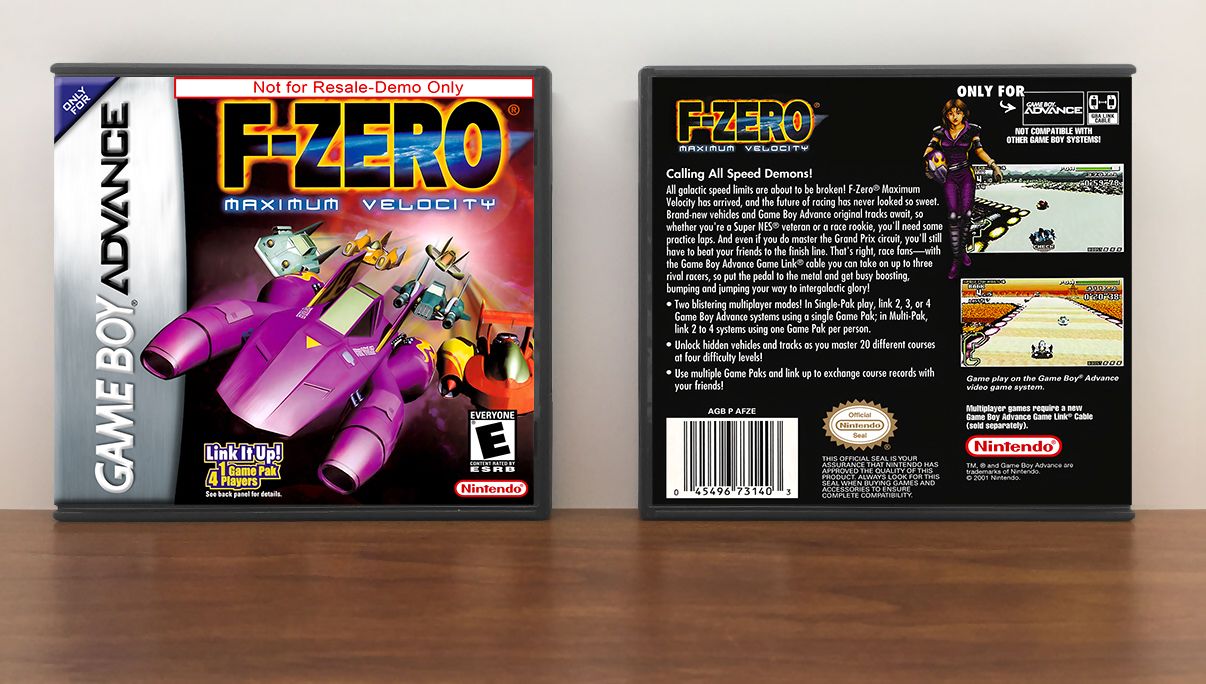 F-Zero: Maximum Velocity (Not for Resale), Artwork Spine Color: Chrome