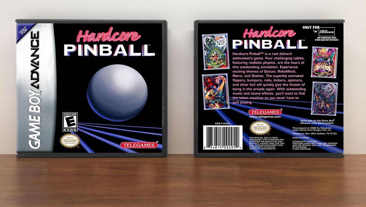 Hardcore Pinball, Artwork Spine Color: Chrome