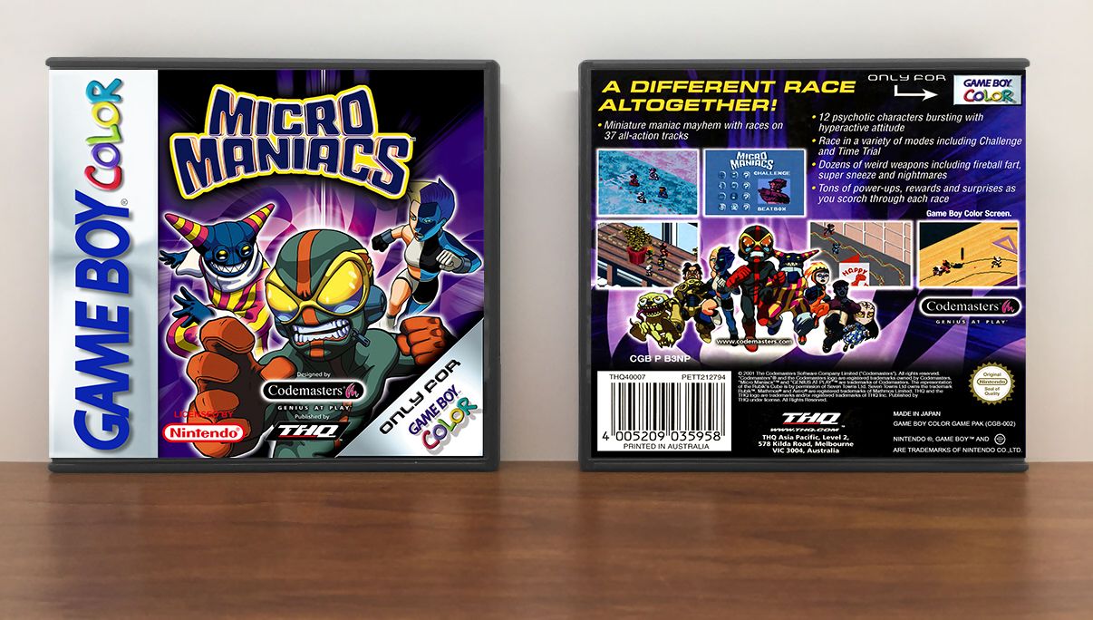 Micro Maniacs (PAL), Artwork Spine Color: Chrome