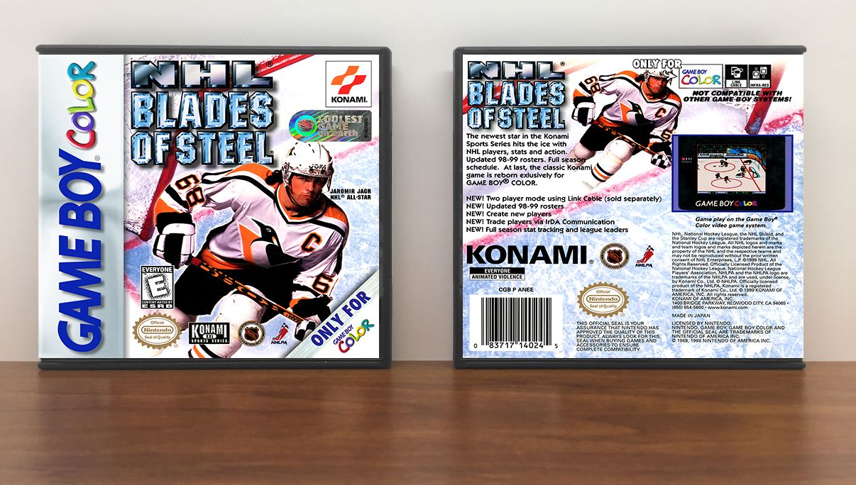 NHL Blades of Steel, Artwork Spine Color: Chrome