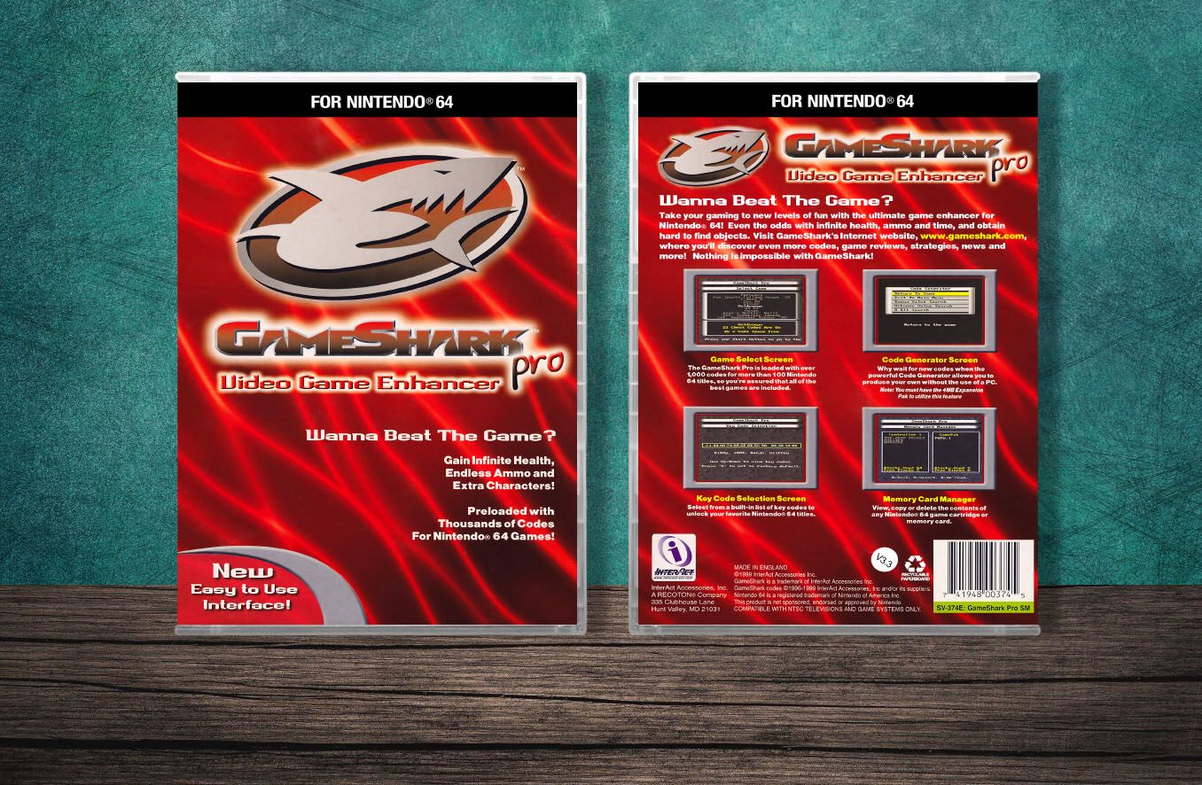 Gameshark Video Game Enhancer: Pro, Case Color: CLEAR (Transparent)