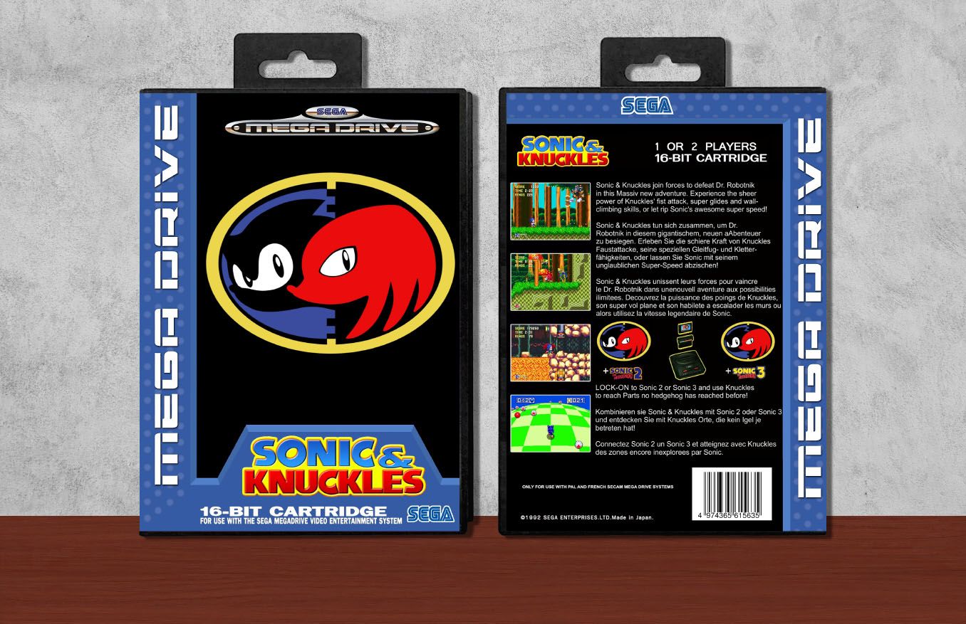 Sonic &amp; Knuckles [Modded Case], Case Color: Black