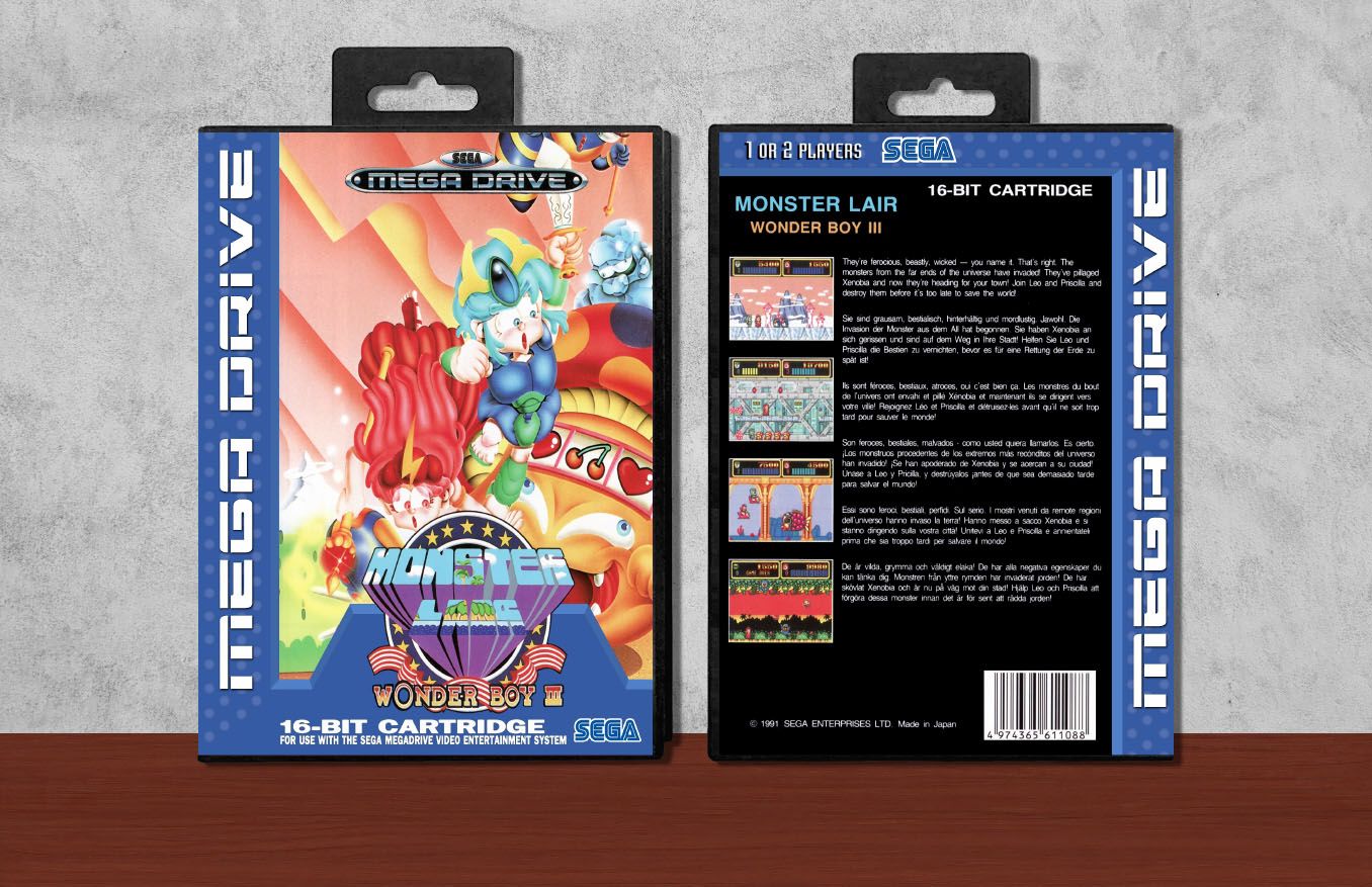 Wonder Boy III: Monster Lair, Case Color: Black