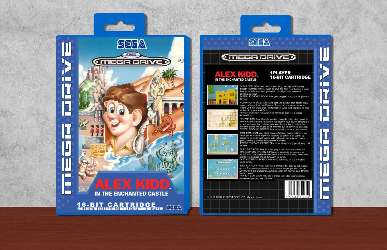Alex Kidd in the Enchanted Castle, Case Color: Blue