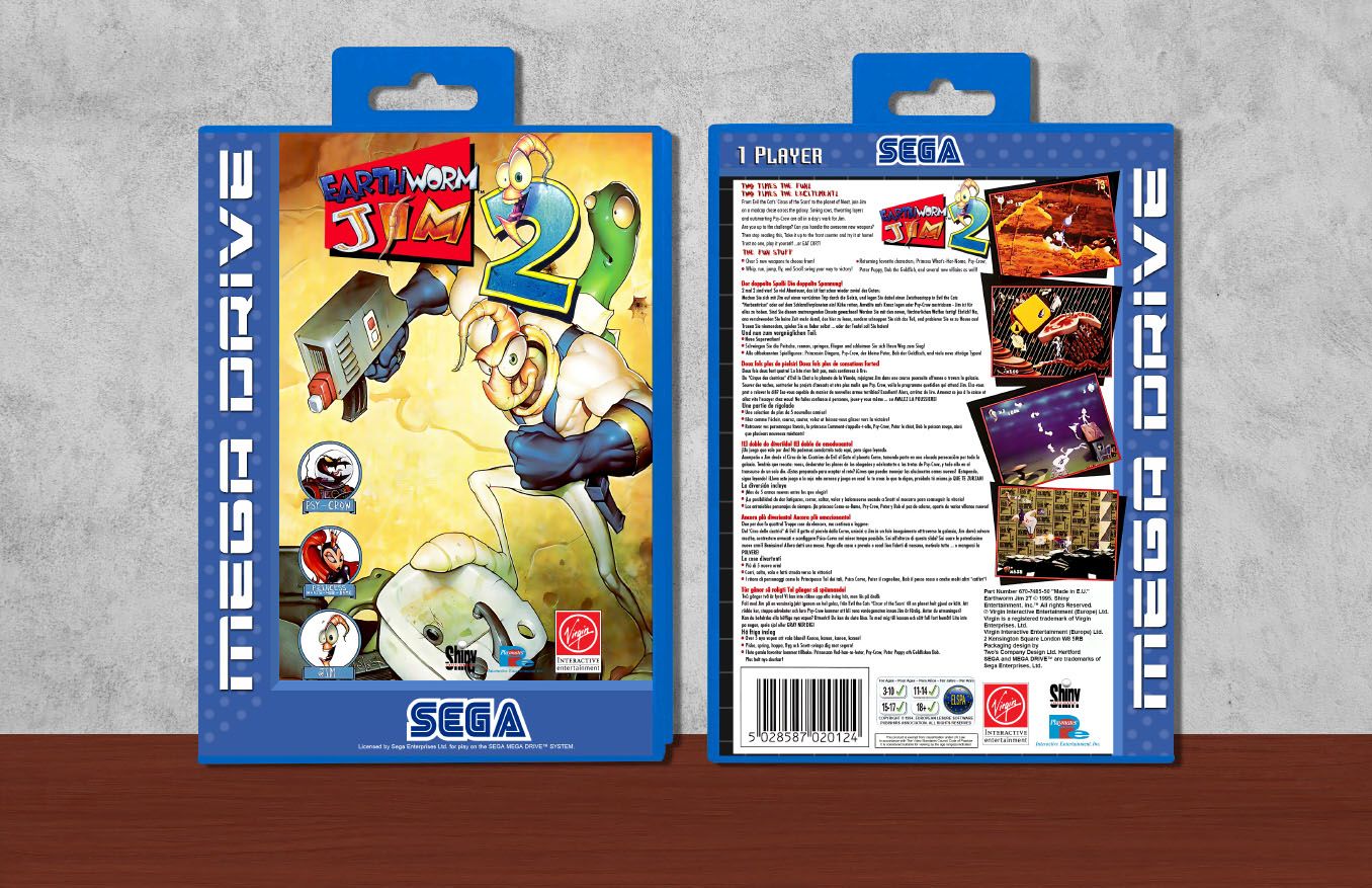 Earthworm Jim 2, Case Color: Blue