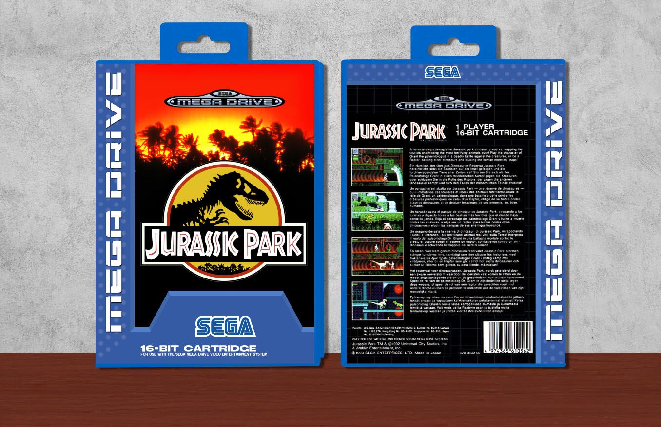 Jurassic Park, Case Color: Blue