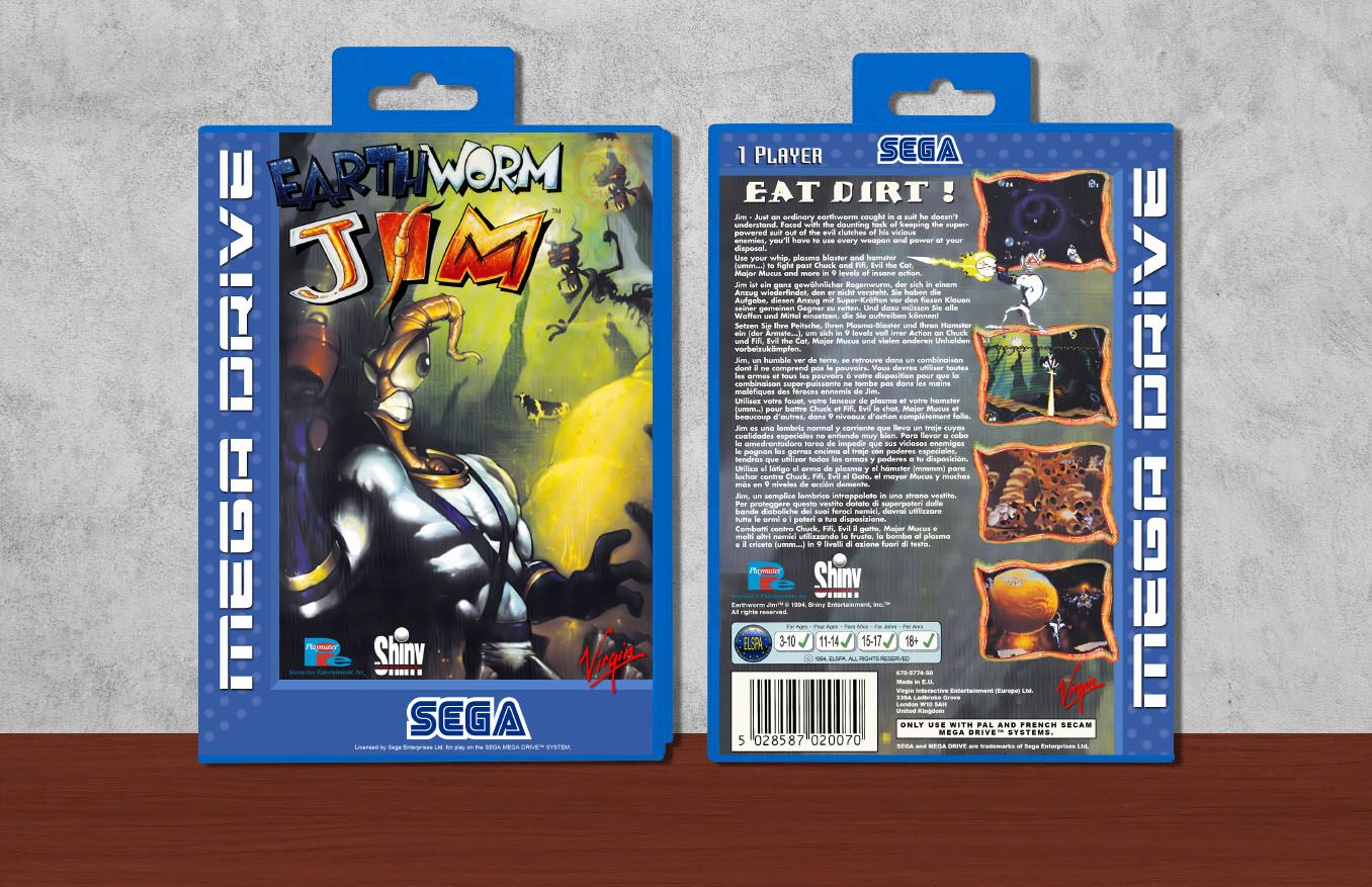 Earthworm Jim, Case Color: Blue