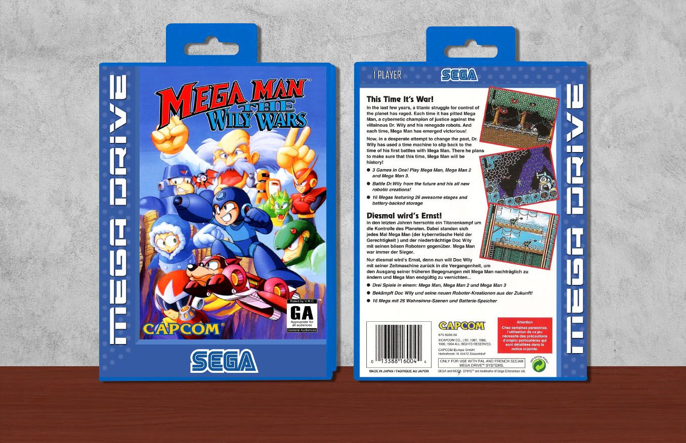 Mega Man: The Wily Wars, Case Color: Blue