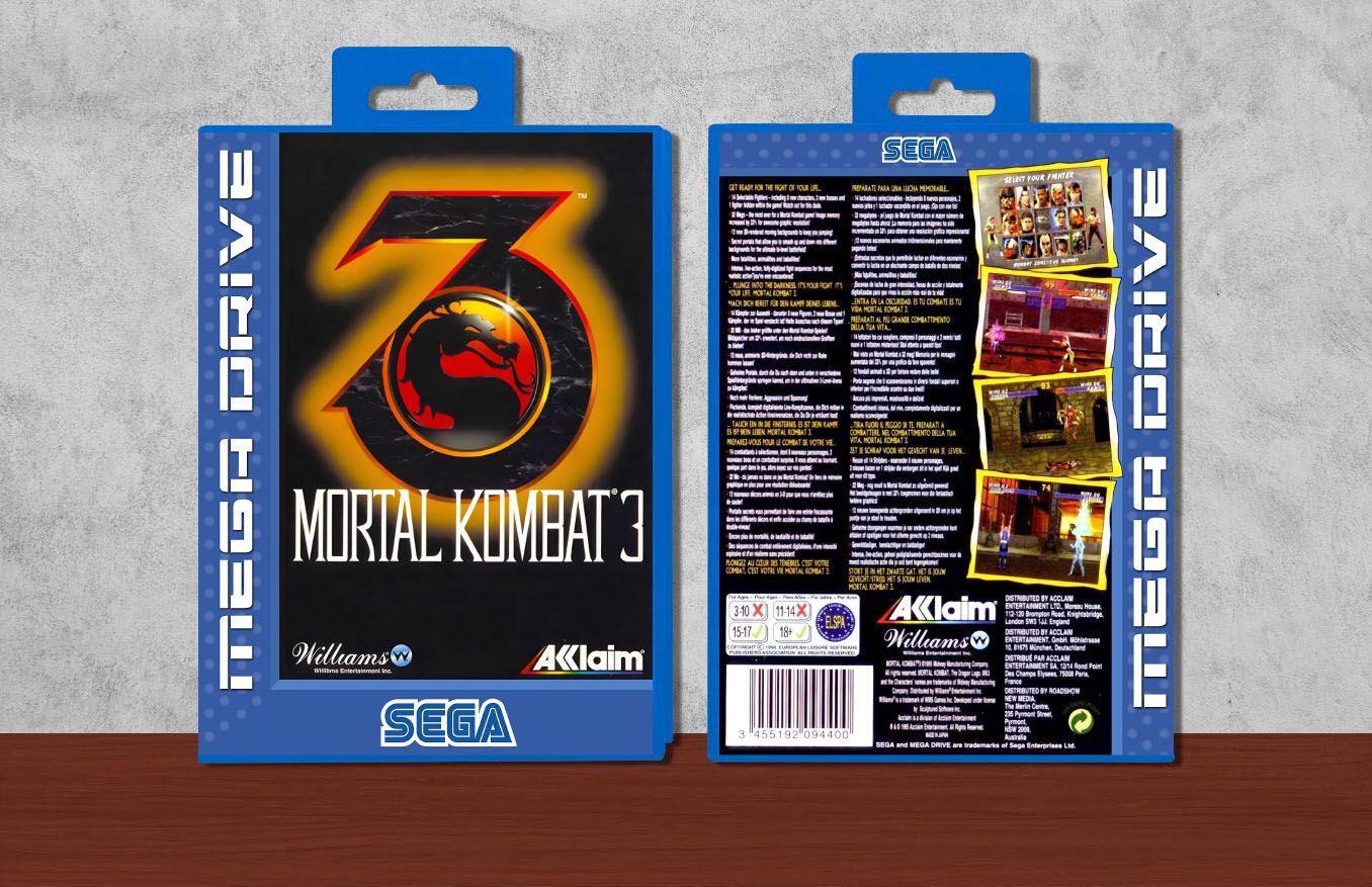 Mortal Kombat 3, Case Color: Blue