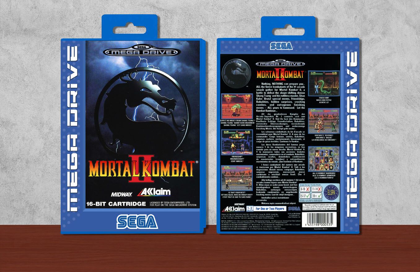 Mortal Kombat II, Case Color: Blue