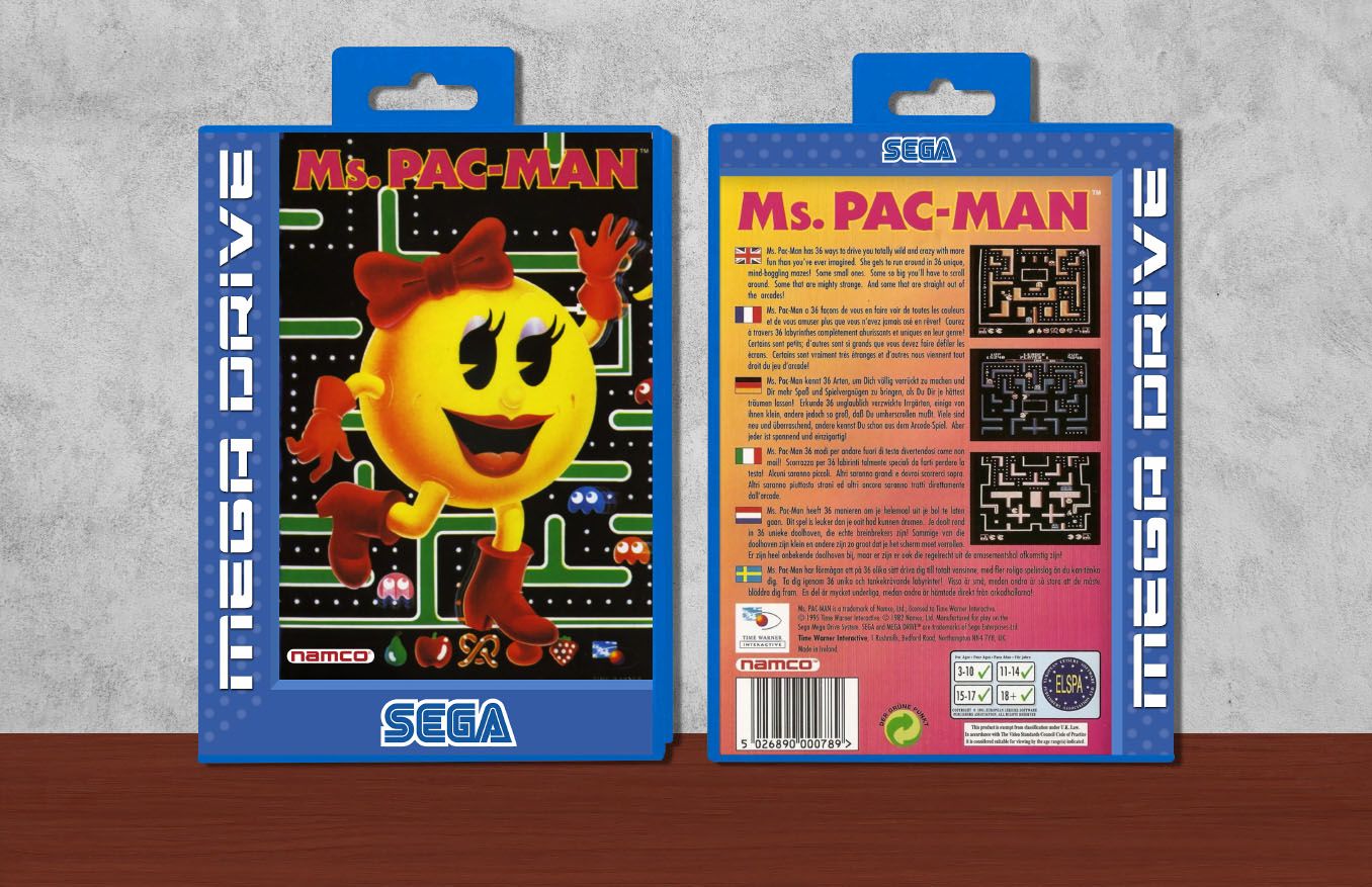 Ms. Pac-Man, Case Color: Blue